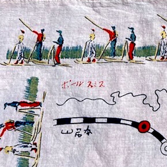 Japan Paul Smith Ski Scarf Bandana Square From Japan 19.5" x 19.5" UNISEX - Picture 5 of 6